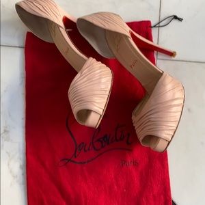 Christian Louboutin platform peep toe pump heels